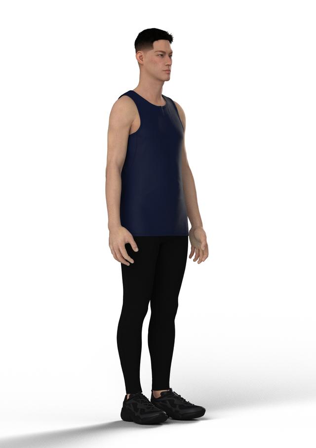 Men's Athletic 3D-Rendered Tank Top